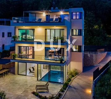 OPATIJA, LOVRAN - jedinstvena vila blizu Opatije s unutarnjim bazenom, panoramski pogled na more, okružena zelenilom - Oprić, Opatija