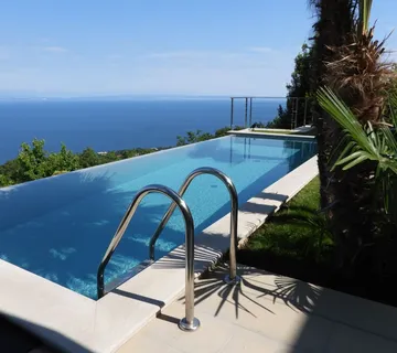 OPATIJA, LOVRAN - luksuzna vila s predivnim pogledom na more, bazenom i okućnicom površine 500m2