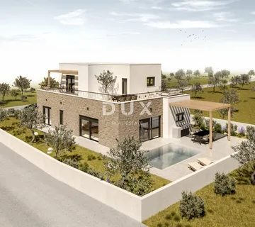 ŠIBENIK, VODICE – Samostojeća moderna vila s bazenom u izgradnji