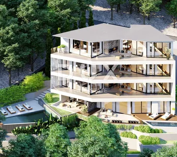 OPATIJA, CENTAR - prestižan penthouse iznad centra Opatije u novogradnji posebnog arhitektonskog karaktera