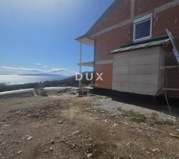 IČIĆI, POLJANE- dvije započete gradnje 900m2 s panoramskim pogledom na more + okoliš 1960m2 - Poljane, Opatija