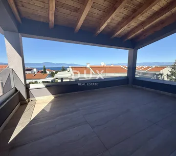 Otok Krk, Malinska, 3-sobni apartman, 75 m2, novogradnja, pogled na more - Milčetići, Malinska-Dubašnica