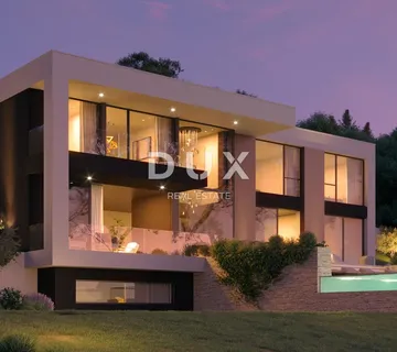 OPATIJA, LOVRAN - Atraktivno zemljište iznad Lovrana, pogled na more, spremno za gradnju, 1071m² - Liganj, Lovran