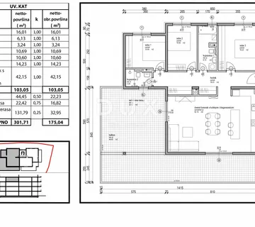 ISTRA, TAR - 3SS+DB Penthouse s krovnom terasom, smješten u visoko kvalitetnoj novogradnji na svega 350m od mora - Tar, Tar-Vabriga