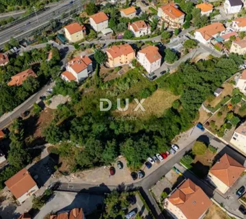 RIJEKA, ZAMET- građevinsko zemljište 3000m2 s pogledom na more s idejnim projektom za stambenu zgradu-stanove