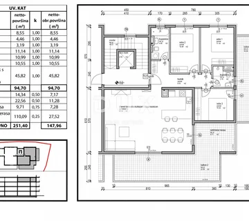 ISTRA, TAR - 3SS+DB Penthouse s krovnom terasom, smješten u visoko kvalitetnoj novogradnji na svega 350m od mora - Tar, Tar-Vabriga