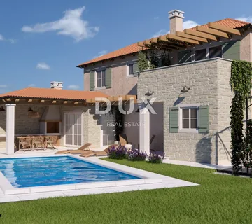 ISTRA, ŽMINJ - Istarska vila s bazenom u mirnom naselju