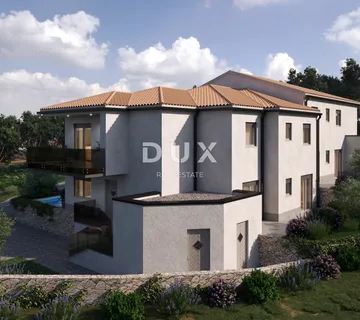 OTOK KRK, VRBNIK - Stan 2S+DB, pogled na more i šarmantnu jezgru Vrbnika