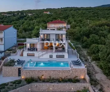 CRIKVENICA, ŠMRIKA - Luksuzna vila s bazenom i predivnim pogledom na more - Šmrika, Kraljevica