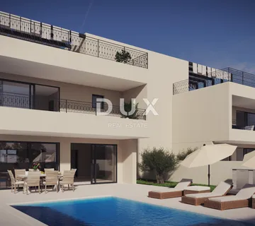 Vir, dvojna vila, 223 m², bazen, pogled na more