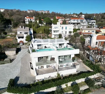 OPATIJA, POBRI - jedinstvena vila blizu Opatije s bazenom, panoramski pogled na more, novonamještena - Pobri, Opatija