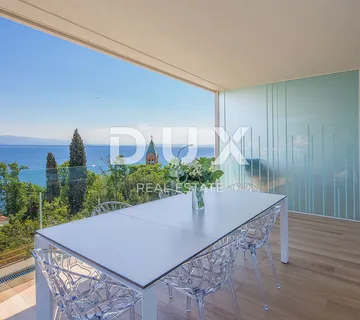 OPATIJA, CENTAR - dugoročni najam luksuznog stana u novogradnji s bazenom, pogled, blizu mora i Opatije