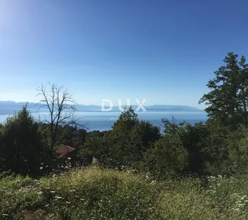 OPATIJA, VEPRINAC - građevinsko zemljište s pogledom na more za stambenu zgradu / stanove / apartmane / obiteljsku kuću / villu! PRILIKA! - Veprinac, Opatija
