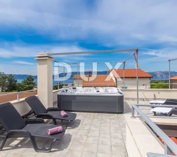 OTOK KRK, PINEZIĆI - Kamena kuća u nizu s panoramskim pogledom na more - Pinezići, Krk