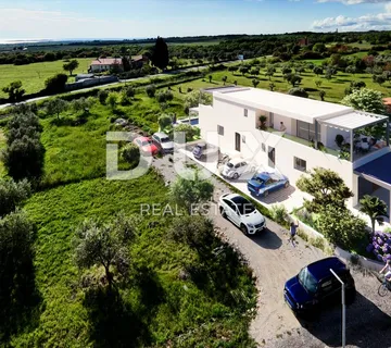 ISTRA, GALIŽANA - Građevinsko zemljište s izdanom dozvolom za modernu vilu s panoramskim pogledom na more - cover