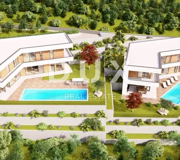 OPATIJA RIVIERA - atraktivno zemljište s građevinskom dozvolom za gradnju dvije vile s bazenom i pogledom na more - cover