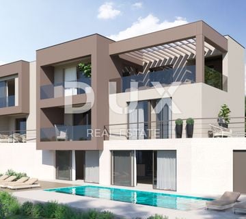 OPATIJA, LOVRAN, OPRIĆ- građevinsko zemljište 1200m2 s započetom gradnjom s 3 stana s garažom, panoramskim pogledom na more - cover