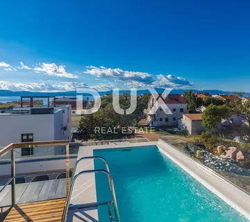 OTOK KRK, NJIVICE - Luksuzni dvoetažni apartman s krovnim bazenom i pogledom na more - cover