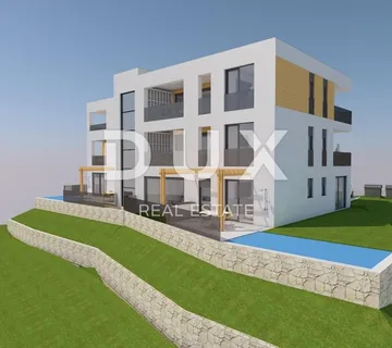 OPATIJA, IČIĆI – zemljište s građevinskom dozvolom za luksuznu zgradu, 5 stanova i panoramski pogled na more - cover