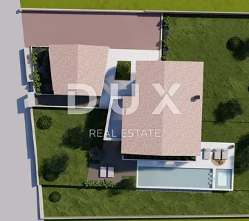 ISTRA, TINJAN - ZEMLJIŠTE sa građevinskom dozvolom za prostranu kuću s garažom i bazenom - cover