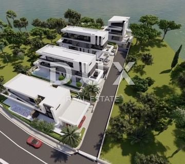 NOVI VINODOLSKI - Tri građevinska zemljišta s projektom, pogledom na more, 350m od mora - cover
