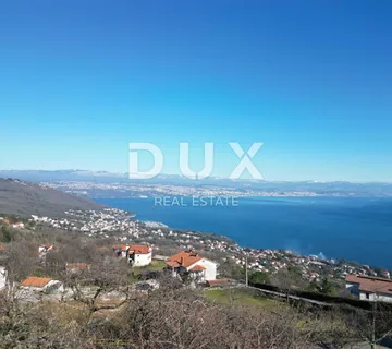 OPATIJA, LOVRAN, DOBREĆ- građevinsko zemljište 1250m2 s pogledom na more za obiteljsku kuću/ villu/ apartmane/ kuću za iznajmljivanje- odmor s bazenom - cover