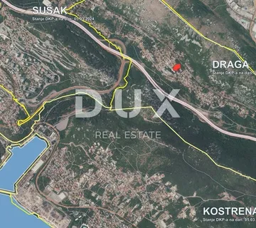 RIJEKA, DRAGA - Građevinsko zemljište s pogledom na more, blizu centra Rijeke - cover