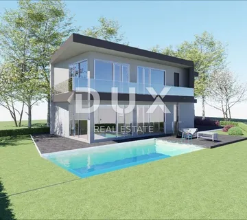 ISTRA,LABIN (OKOLICA) - Građevinsko zemljište s projektom i pogledom na more - cover