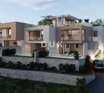 ŠIBENIK, VODICE – LUX TRIPLEX - krovna terasa, bazen i pogled na more - cover