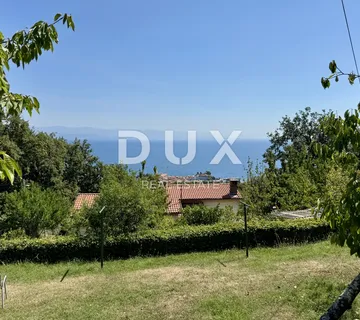 OPATIJA, LOVRAN - novo - prekrasno građevinsko zemljište za obiteljsku kuću ili vilu s bazenom s pogledom na more - cover
