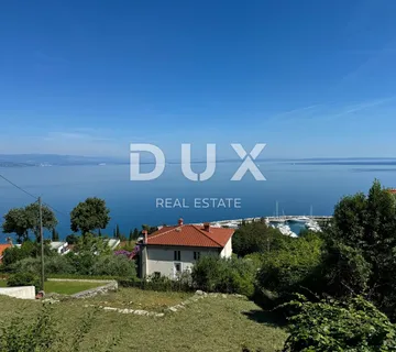 OPATIJA, IČIĆI - zemljište s dozvolom za vilu iznad ACI marine i blizu Mariott Resort - panorama pogled na more  - cover