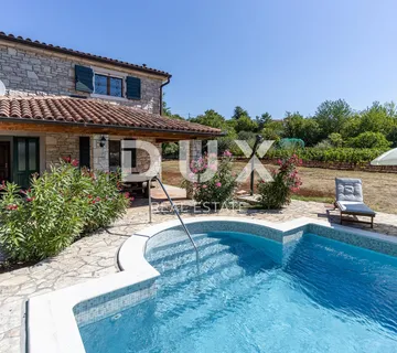 ISTRA, LABIN - Samostojeća kamena vila s bazenom - cover