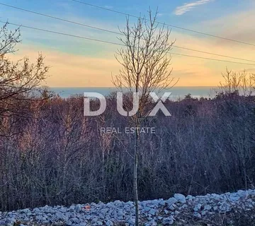 ISTRA, RABAC - Prostrano zemljište s pogledom na more - cover