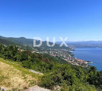 OPATIJA, LOVRAN - Prostrano zemljište s pogledom na more - cover