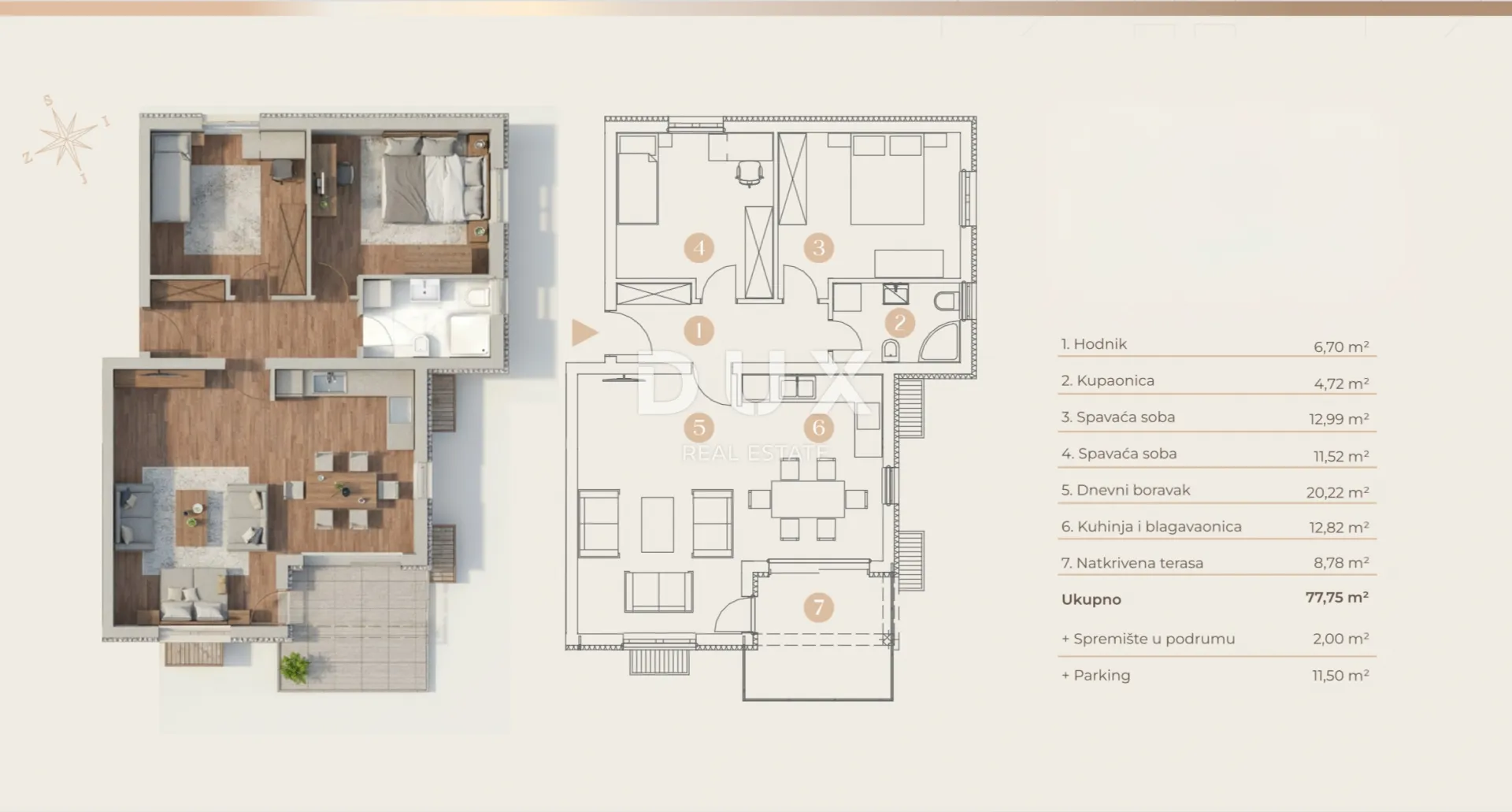 VIŠKOVO, SARŠONI - PRILIKA 2S+DB u novogradnji na idealnoj lokaciji - cover