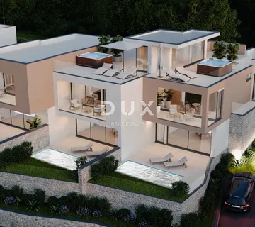 ŠIBENIK, VODICE – Triplex s krovnom terasom, bazenom i top pogledom - cover