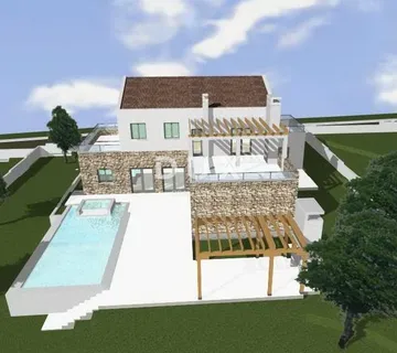 ISTRA, VIŠNJAN - Građevinsko zemljište s dozvolom i pogledom na more - cover