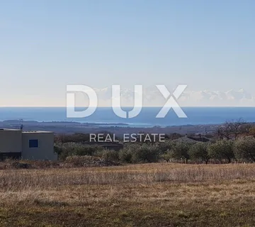 ISTRA, KAŠTELIR - Zemljište s građevinskom dozvolom i panoramskim pogledom na more - cover