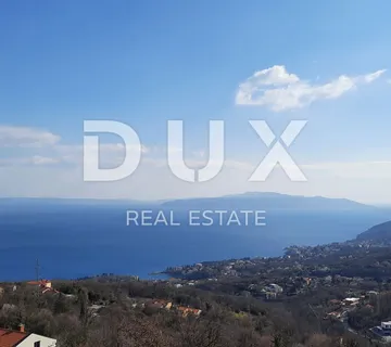 OPATIJA, VEPRINAC - Građevinsko zemljište sa pogledom prema moru i Učki - cover