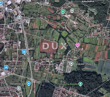 ISTRA, PULA - Građevinsko zemljište na atraktivnoj lokaciji za auto salon/urede/spremišta/poslovne objekte - cover