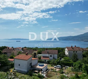 SRDOČI, MARTINKOVAC- građevinsko zemljište 850m2 S LOKACIJSKOM DOZVOLOM!!! s pogledom na more  - cover