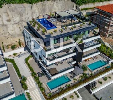 OPATIJA, CENTAR - 143m2 ekskluzivan stan u novogradnji s privatnim bazenom, panoramski pogled na more - cover