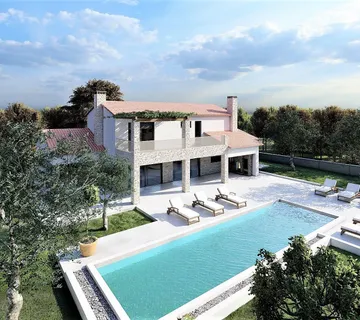 ISTRA, POREČ - Projekt prekrasne kamene vile sa pogledom na more - cover