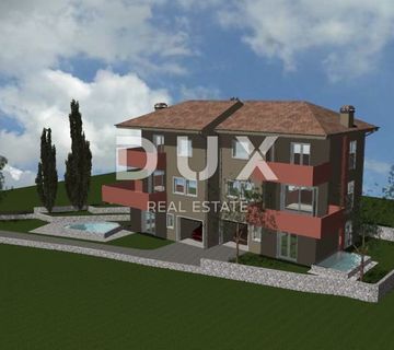 OPATIJA, IČIĆI, POLJANE- građevinsko zemljište 825m2 S GRAĐEVNOM DOZVOLOM i pogledom na more  - cover
