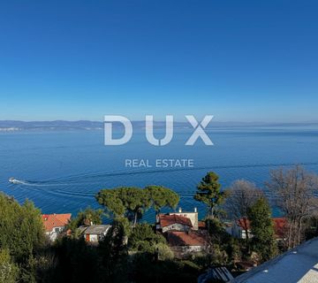 OPATIJA, RIVIERA - zemljište za izgradnju jedne zgradu s 3 stambene jedinice 300m od plaže, panoramski pogled na more - cover