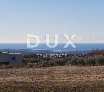 ISTRA, KAŠTELIR - Zemljište s građevinskom dozvolom i panoramskim pogledom na more - cover