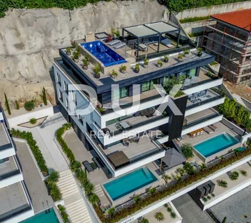 OPATIJA, CENTAR - 143m2 ekskluzivan stan u novogradnji s privatnim bazenom, panoramski pogled na more