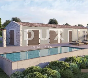 ISTRA, OPRTALJ – idealno građevinsko zemljište s projektom i građevinskom dozvolom za mediteransku vilu s bazenom u srcu Istre - cover