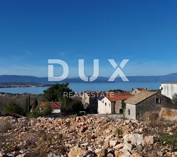 OTOK KRK, MALINSKA - Investicijsko zemljište s prekrasnim pogledom - Malinska, Malinska-Dubašnica