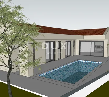 ISTRA, MARČANA - Premium projekt prizemnica s bazenom s poljoprivrednim zemljištem - cover